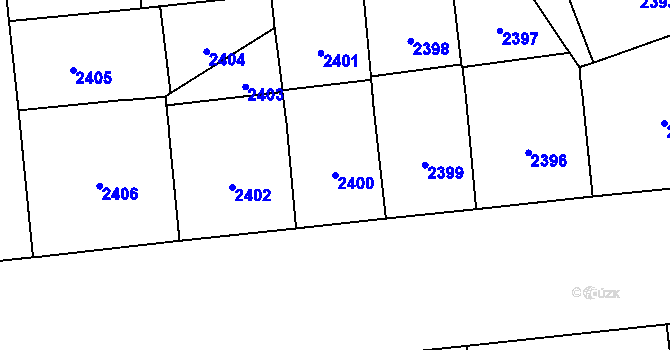 Parcela st. 2400 v KÚ Vinohrady, Katastrální mapa