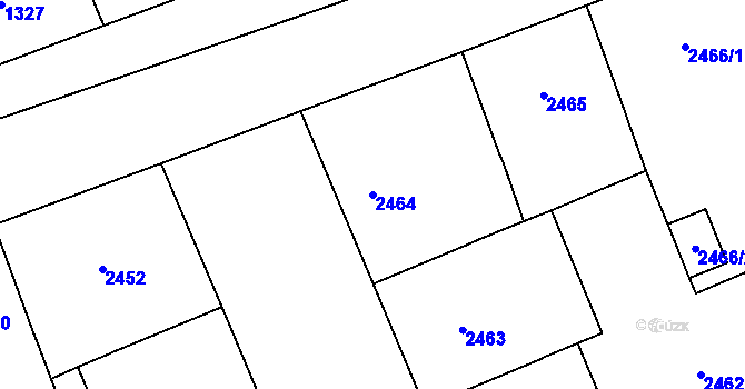 Parcela st. 2464 v KÚ Vinohrady, Katastrální mapa
