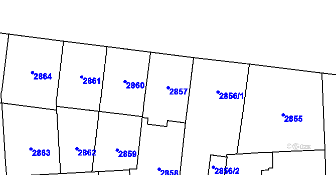 Parcela st. 2857 v KÚ Vinohrady, Katastrální mapa