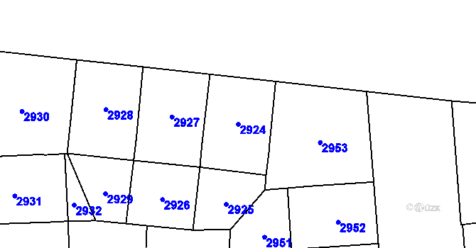 Parcela st. 2924 v KÚ Vinohrady, Katastrální mapa