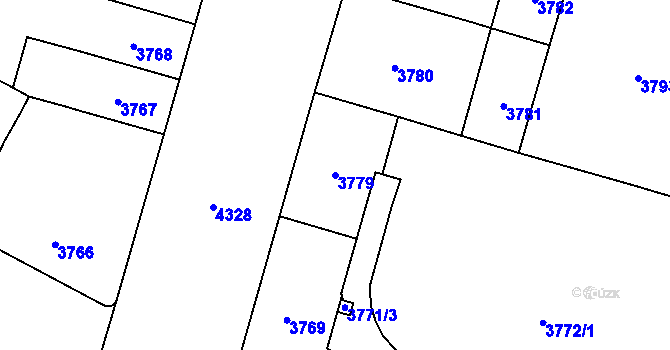 Parcela st. 3779 v KÚ Vinohrady, Katastrální mapa