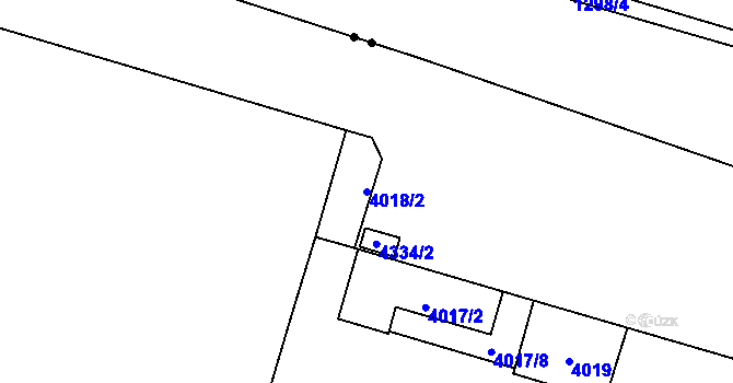 Parcela st. 4018/2 v KÚ Vinohrady, Katastrální mapa