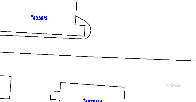 Parcela st. 4340/4 v KÚ Vinohrady, Katastrální mapa