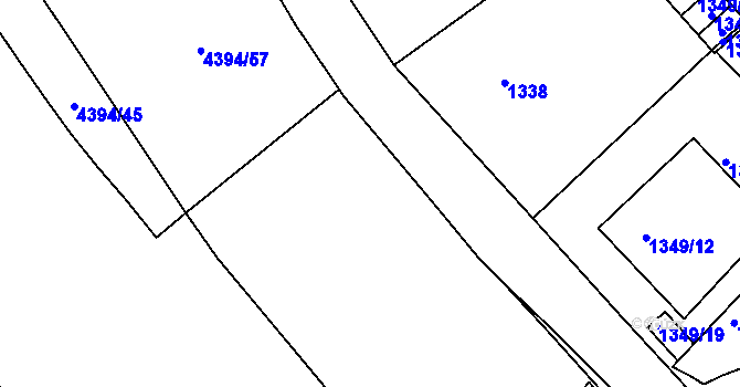 Parcela st. 4394/9 v KÚ Vinohrady, Katastrální mapa