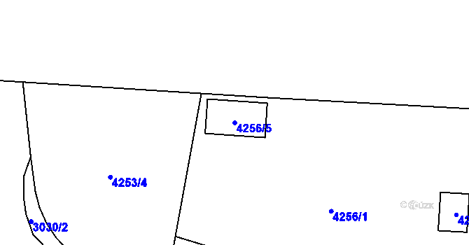Parcela st. 4256/5 v KÚ Vinohrady, Katastrální mapa