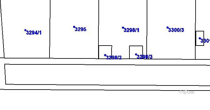 Parcela st. 3298/2 v KÚ Vinohrady, Katastrální mapa