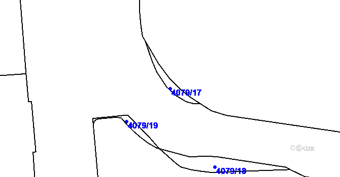 Parcela st. 4079/17 v KÚ Vinohrady, Katastrální mapa