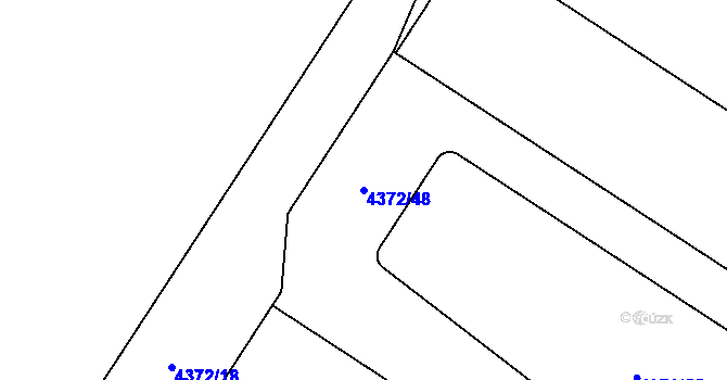 Parcela st. 4372/48 v KÚ Vinohrady, Katastrální mapa