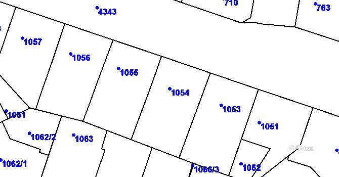Parcela st. 1054 v KÚ Žižkov, Katastrální mapa