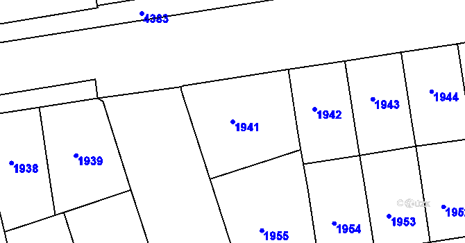 Parcela st. 1941 v KÚ Žižkov, Katastrální mapa