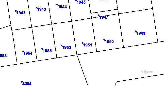 Parcela st. 1951 v KÚ Žižkov, Katastrální mapa
