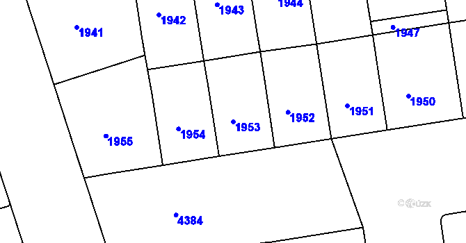 Parcela st. 1953 v KÚ Žižkov, Katastrální mapa
