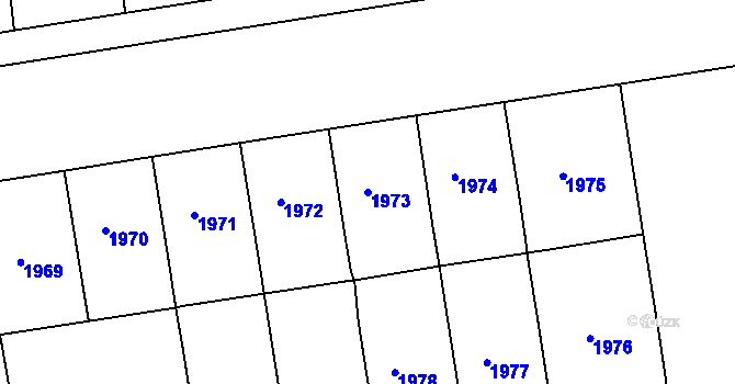 Parcela st. 1973 v KÚ Žižkov, Katastrální mapa