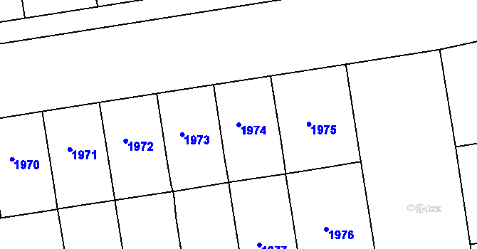 Parcela st. 1974 v KÚ Žižkov, Katastrální mapa