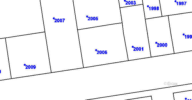 Parcela st. 2006 v KÚ Žižkov, Katastrální mapa