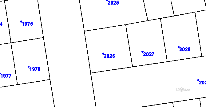 Parcela st. 2026 v KÚ Žižkov, Katastrální mapa