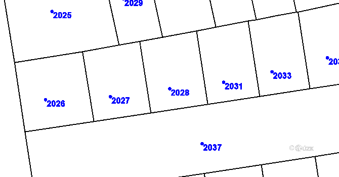 Parcela st. 2028 v KÚ Žižkov, Katastrální mapa