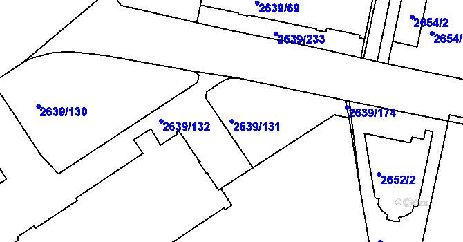 Parcela st. 2639/131 v KÚ Žižkov, Katastrální mapa