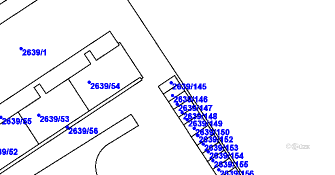 Parcela st. 2639/145 v KÚ Žižkov, Katastrální mapa
