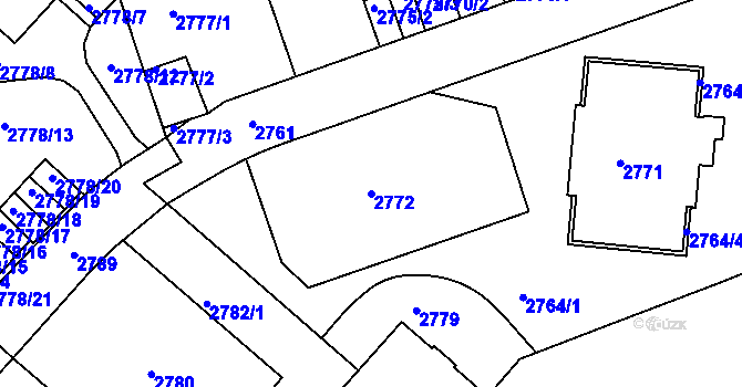 Parcela st. 2772 v KÚ Žižkov, Katastrální mapa