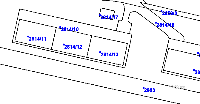 Parcela st. 2814/13 v KÚ Žižkov, Katastrální mapa