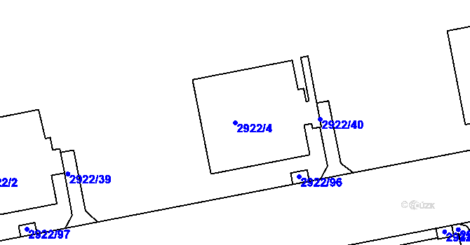 Parcela st. 2922/4 v KÚ Žižkov, Katastrální mapa
