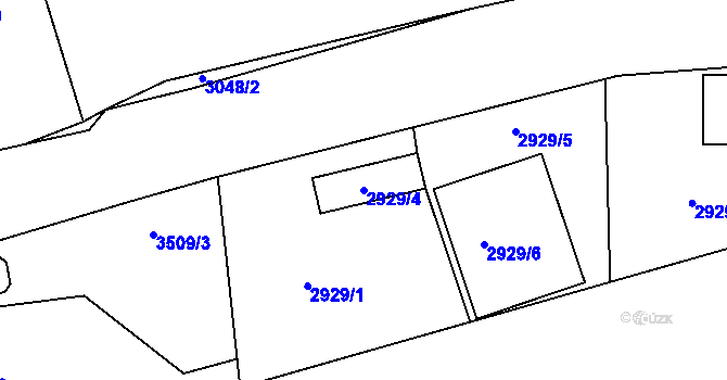 Parcela st. 2929/4 v KÚ Žižkov, Katastrální mapa