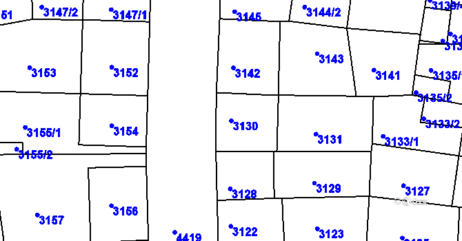 Parcela st. 3130 v KÚ Žižkov, Katastrální mapa