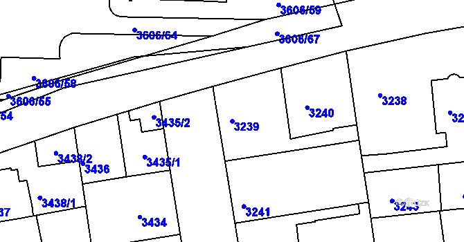 Parcela st. 3239 v KÚ Žižkov, Katastrální mapa