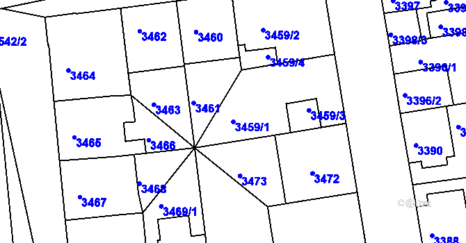 Parcela st. 3459/1 v KÚ Žižkov, Katastrální mapa