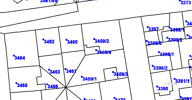 Parcela st. 3459/4 v KÚ Žižkov, Katastrální mapa