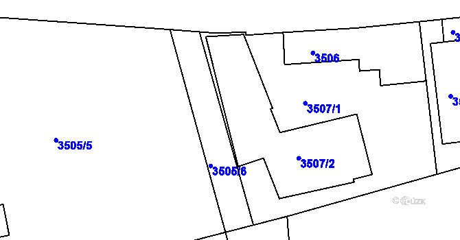 Parcela st. 3505/7 v KÚ Žižkov, Katastrální mapa