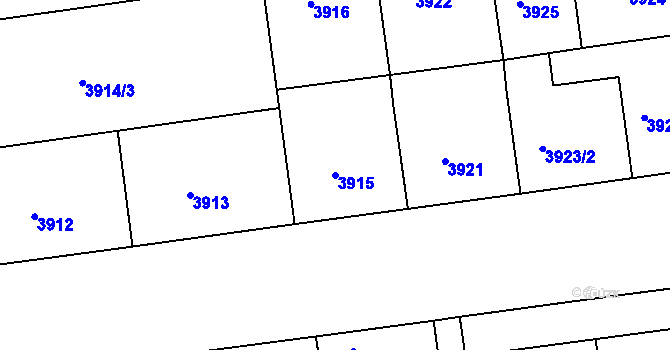 Parcela st. 3915 v KÚ Žižkov, Katastrální mapa