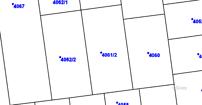 Parcela st. 4061/2 v KÚ Žižkov, Katastrální mapa