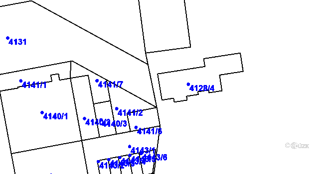 Parcela st. 4128/4 v KÚ Žižkov, Katastrální mapa