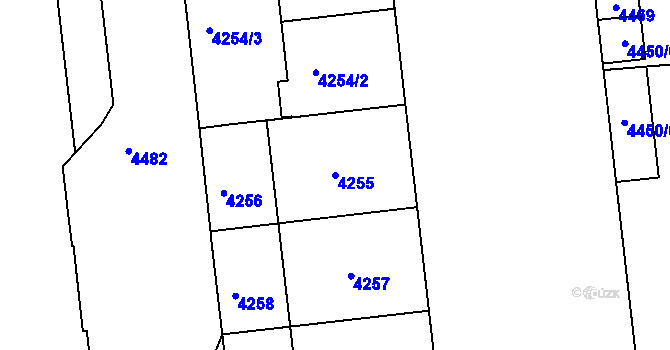 Parcela st. 4255 v KÚ Žižkov, Katastrální mapa