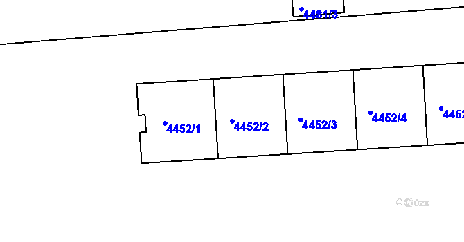 Parcela st. 4452/2 v KÚ Žižkov, Katastrální mapa