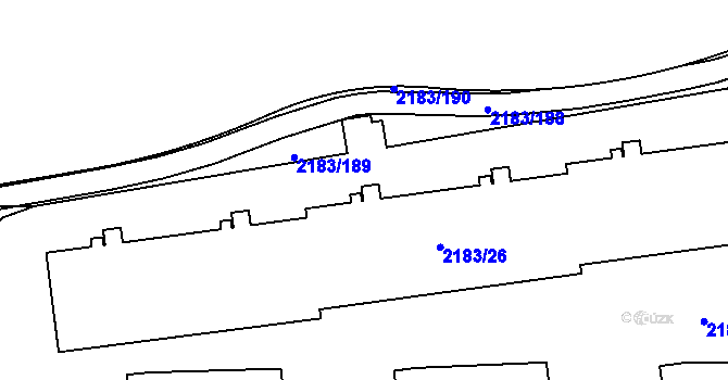 Parcela st. 2183/133 v KÚ Žižkov, Katastrální mapa