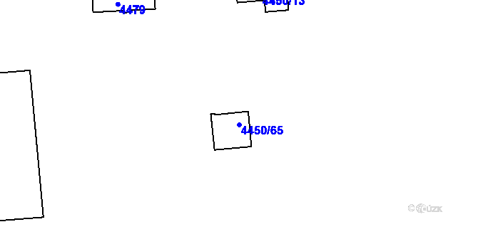 Parcela st. 4450/65 v KÚ Žižkov, Katastrální mapa