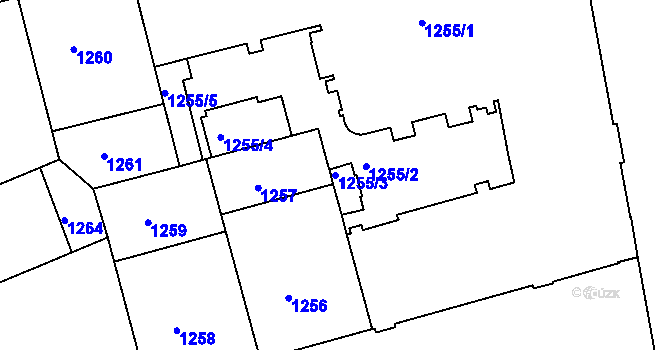 Parcela st. 1255/3 v KÚ Žižkov, Katastrální mapa