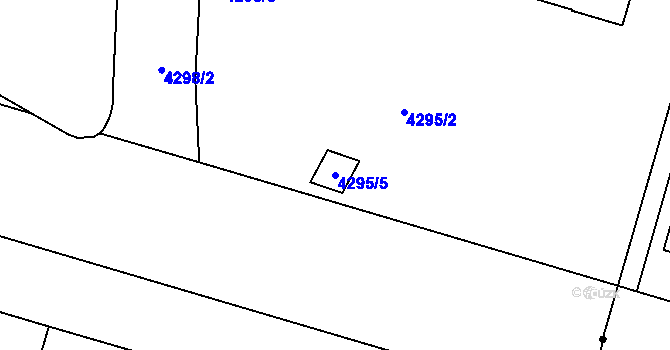 Parcela st. 4295/5 v KÚ Žižkov, Katastrální mapa