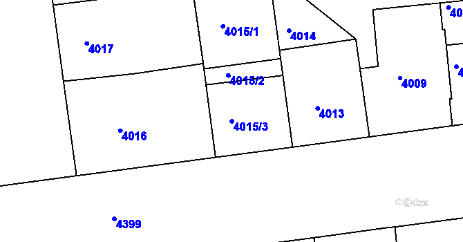 Parcela st. 4015/3 v KÚ Žižkov, Katastrální mapa