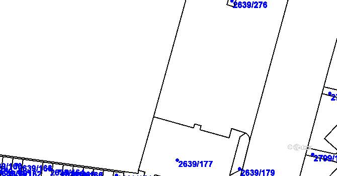 Parcela st. 2639/236 v KÚ Žižkov, Katastrální mapa