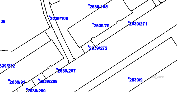 Parcela st. 2639/272 v KÚ Žižkov, Katastrální mapa
