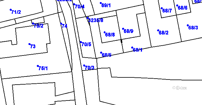 Parcela st. 68/5 v KÚ Krč, Katastrální mapa