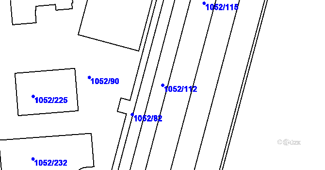 Parcela st. 1052/112 v KÚ Krč, Katastrální mapa