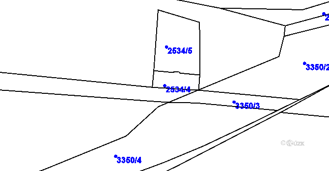 Parcela st. 2534/4 v KÚ Krč, Katastrální mapa