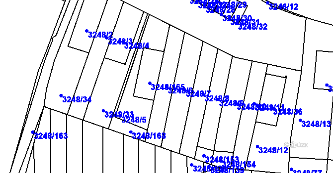 Parcela st. 3248/6 v KÚ Krč, Katastrální mapa