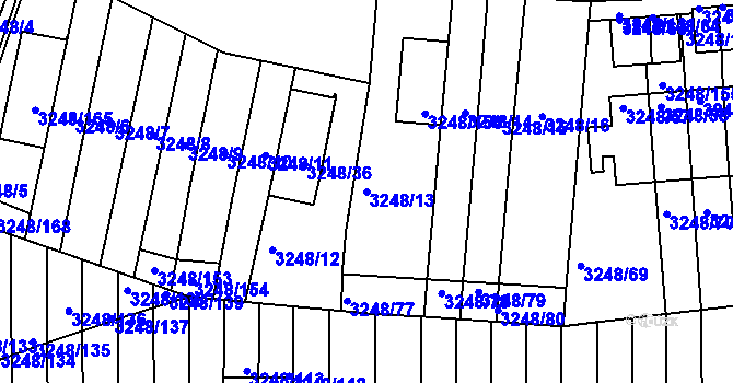 Parcela st. 3248/13 v KÚ Krč, Katastrální mapa