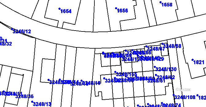 Parcela st. 3248/63 v KÚ Krč, Katastrální mapa